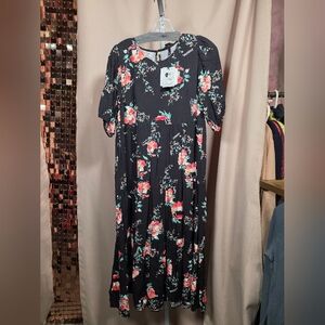 NWT Desigual Floral Short Sleeve Dress Size Large